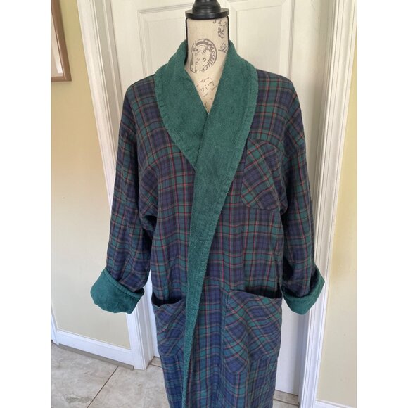 Victoria's Secret Authentic Country Cottons Plaid Terry Cloth Bath Robe M/L - Picture 16 of 16
